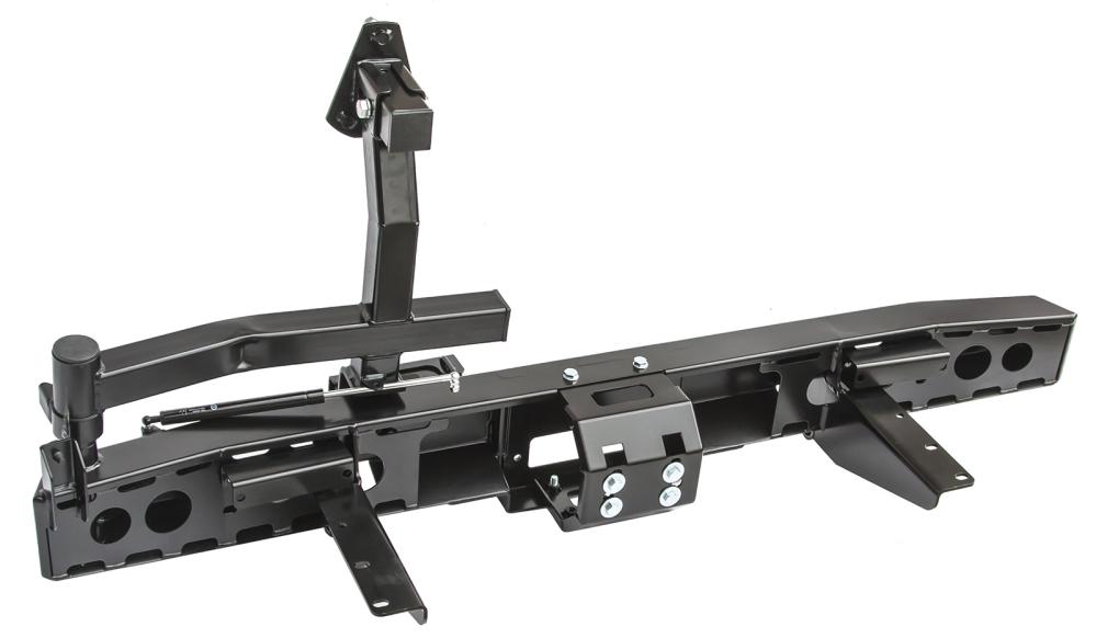 Achterbumper staal met reservewielhouder rechts (RIF) zonder body lift - Achterbumper met wielhouder rechts 3x 452 21230 ii - 452-21235